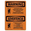 Signmission OSHA WARNING Sign, Scaffolding Safety Guidelines Bilingual, 10in X 7in Decal, 7" W, 10" L, Landscape OS-WS-D-710-L-12831